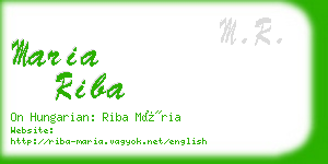 maria riba business card